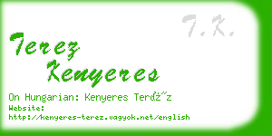 terez kenyeres business card